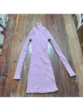 Free People FP Beach Bonfire Ribbed Mini Dress Lilac S